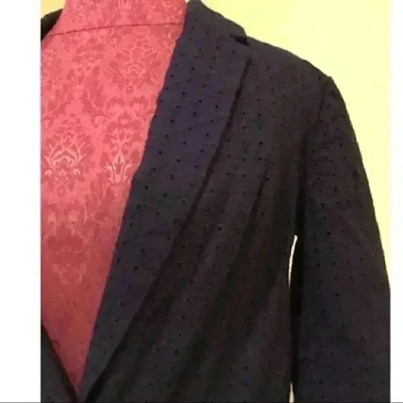 Gap Outlet Blazer Size 4 Eyelet One Button Pockets - Picture 2 of 7